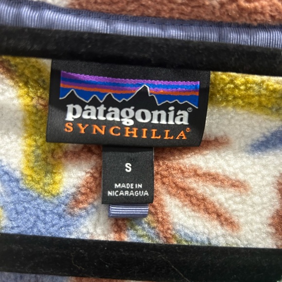 Patagonia Synchilla Snap T Fleece Tree Connection in Fresh Teal, Size Small - Picture 4 of 6